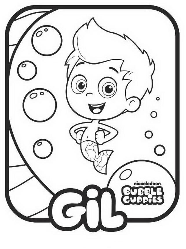 Plansa de colorat cu Bubble Guppies 100 3